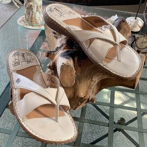 Börn Cream Slip on Sandals Worn Once Size 10